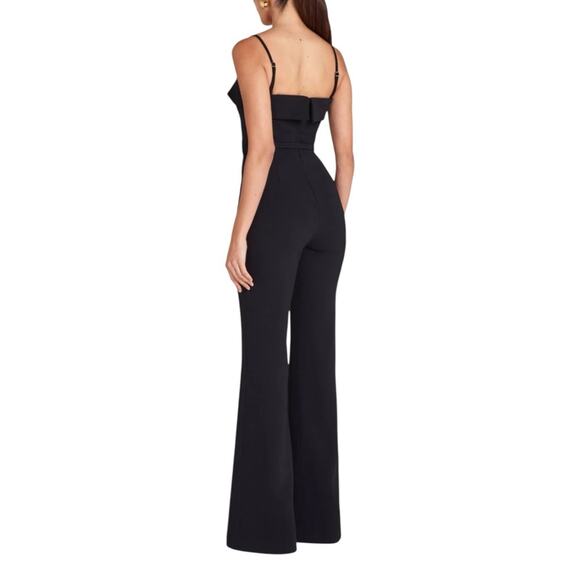 NWT Nadine Merabi Sabrina Sleeveless Wide Leg Black Jumpsuit US 12 - Picture 2 of 11